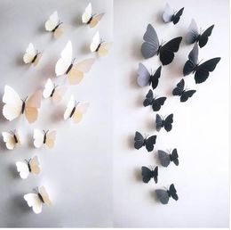 12pcs Creative Wedding Decoration 3D Fridge Butterfly Decor Wall Sticke Kids Window Shop ETH002. Home decor