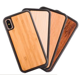 Fashion Maple Cherry Wood TPU Phone Case For iphone X XR XS Max 7 8 Plus 5 5S SE Bamboo Wooden Cover For Samsung Galaxy S8 S7 EDGE S9 Note 8