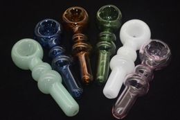 New tobacco Glass pipe Spoon Smoking Pipes for oil Mini pipes water pipe water bongs hand spoon pipes free shipping