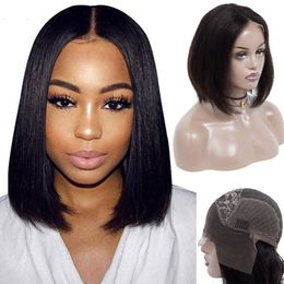 Peruvian 100% Human Hair 613# Blonde Lace Front Wigs Bob Silky Straight Natural Colour 10-16inch Straight Virgin Hair Lace Wigs Bob
