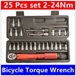 Freeshipping Top Quality 1/4"DR 2-24Nm 20 Pcs/lot torque wrench Bicycle bike tools kit set tool bike repair spanner Set hand tool set