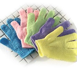 Shower Bath Gloves Exfoliating Wash Skin Spa Massage Scrub Body Scrubber Glove Random Color