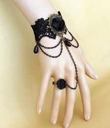 Hot style European and American gothic lace, rose, lady's bracelet, band ring, fashion, classic, exquisite and elegant
