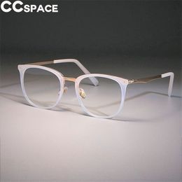 2018 Lady Fashion Glasses Frames Women Cat Eye Alloy Frames CCSPACE Brand Designer Optical Computer Glasses 45466