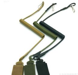 negro Ajustable Sling t/áctico pistola seguro el/ástica cord/ón Primavera correa cuerda con Magic cinta cintur/ón