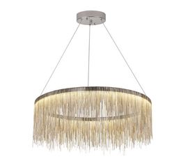Modern fringed aluminum chain chandelier lights Nordic style Luxury Chandeliers Silver/Rose Gold hanging lighting for living dining room