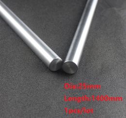 1pcs/lot 25x1400mm Dia 25mm linear shaft 1400mm long hardened shaft bearing chromed plated steel rod bar for 3d printer parts cnc router