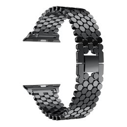 For Apple Watch Straps Fish Scale Metal Stainless steel Band iwatch Series 1 2 3 4 With Adapters Connector For Apple watchband 40/44mm