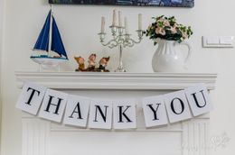 THANK YOU wedding card banner bunting wedding photo prop