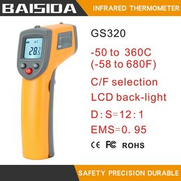 Non-contact thermometer handheld infrared thermometer Temperature gun can measure water temperature GS320 -50 to 360 degrees