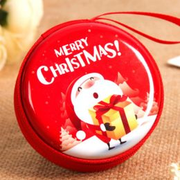 Buon Natale donne Kid ragazze Santa piccola borsa zip per regalo auricolare mone