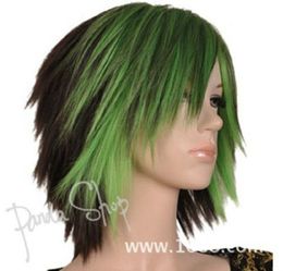Harajuku Wig New Sexy Women's Short Green Gradient Cosplay Party Hair Wigs