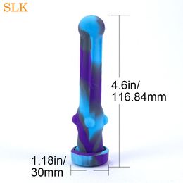 New Smoking Pipe Silicone Dab Straw Pen Bongs NC Kit with 14mm Titanium nail glass water bongs dab rig smoking accessories 710