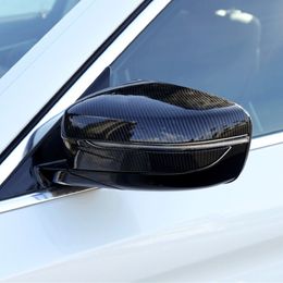 Carbon Fibre Style Car Exterior Rearview Mirror Frame Decoration Cover Trim For BMW 5 Series G30 G38 2018 ABS Modified Styling