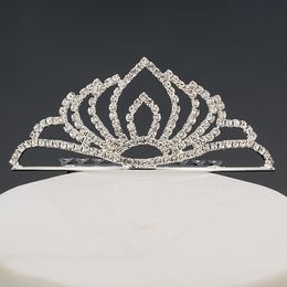Girls Crowns With Rhinestones Wedding Jewellery Bridal Headpieces Birthday Party Performance Pageant Crystal Tiaras Wedding Accessories #BW-T078