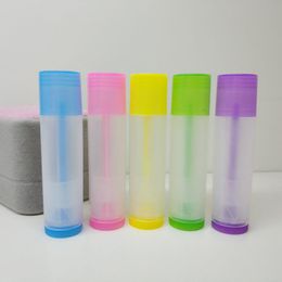5g 5ml Empty Colorful Plastic Lip Balm Tubes Fashion Cool lip Lipstick Containers Free Shipping LX3050