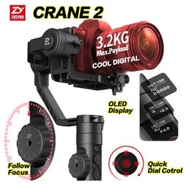 Stabilizers zhi yun Zhiyun Official Crane 2 3-Axis Camera Stabilizer for All Models of DSLR Mirrorless Camera Canon 5D2/5D3/5D4