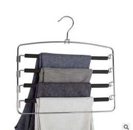 Anti Slip Sponge Clothes Hanger Rack Trousers Hanger Magic Pants Clothes Closet Belt Holder Rack Room Organizer and Storage Accessories