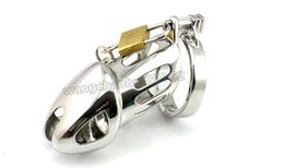 Men Bird Lock Restraint Chastity Cage Lock Stainless Male Chastity Belt Device #R69