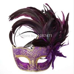 new party masks masquerade masks halloween Colour ball feather mask fashion men women sexy half face masked mask Christmas