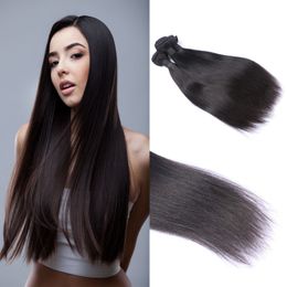 Cheap! 8A Brazilian Straight Human hair weaves Natural Colour Hair Extensions 8-40inch 50g/piece 100% Human hair