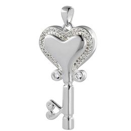 Key to My Heart Memorial Cremation Jewelry Urn Necklace For Ashes Stainless Steel Pendant with Funnel Filler Kit