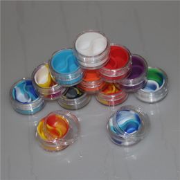 Newest High Quality Acrylic silicone wax container 10ml silicon storage Silicone jar box for wax free shipping