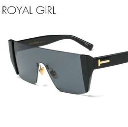 ROYAL GIRL Fashion Sunglasses Women Square Style Personality Exaggerated Original Brand Designer Glasses Female Goggles ss246