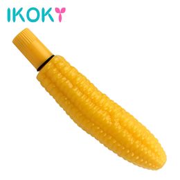 IKOKY Erotic G-spot Stimulation Massager Strong Vibration Adult Product Corn Vibrator Silicone Sex Toys for Woman S1018