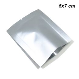 5x7 cm Open Top Pure Aluminium Foil Vacuum Heat Sealable Packaging Bags for Dried Nuts Fruits Snack Mylar Foil Vacuum Heat Seal Packing Pouch