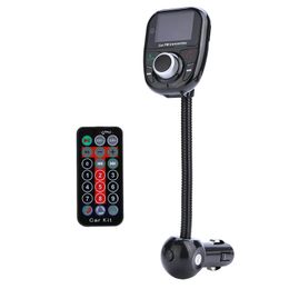 Freeshipping Bluetooth LCD Car Kit MP3 Player Audio FM Transmitter FM Modulator Radio SD MMC Universal Wireless + Remote Control