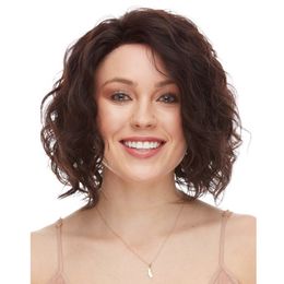 short bob wigs Brazilian 150 Density 10 inch 2# color natural wave Lace front Human hair Wigs with Baby Hair human hair wigs