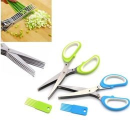 5 Layers Onion Cutter Scissors Kitchen Shears For Cutting Onion Green Scissors Onion Chopper Slicer Kitchen Accessories Tools