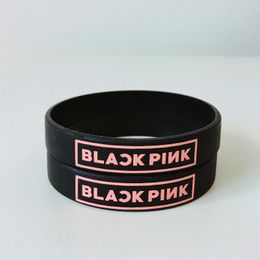 2018 New cheap BLACK PINK wristband bracelet with printed pure silicone promotion gift bracelet