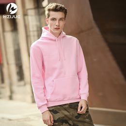 HZIJUE 2018 XXL Hoodie Streetwear Hip Hop Khaki Black Grey pink white Hooded Hoody Mens Causal Hoodies Sweatshirts XXL Plus Size