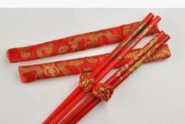 500 pairs Wood Chinese chopsticks Gift bag printing both the Double Happiness and Dragon, Wedding chopsticks Favour