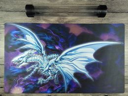 YuGiOh Blue-Eyes Alternative White Dragon Custom Playmat TCG Mat Free Best Tube Free Shipping for receiving bags.