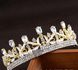 Bridal jewelry, bride, crown, gold, European and American crown, Baroque crown.