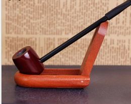 New Hot Red Sandalwood Flat Straight Pipe Mahogany Solid Wood Portable Pipe