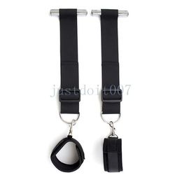 Bondage Door Jam Wrist Cuff Restraint Set Play Bedroom straps foreplay handcuffs Hanging #R45
