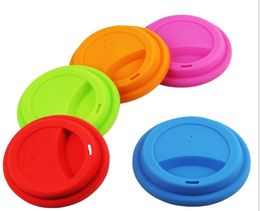 9cm Reusable Silicone Coffee Milk Cup Mug Lid Cover bottle lids For other material cups