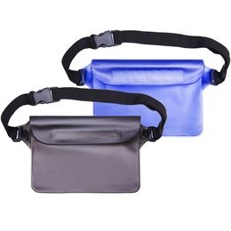 Portable Durable Waterproof Pouch Dry Bag with Adjustable Strap Perfect for Beach Pool Swimming Boating 2-Pack