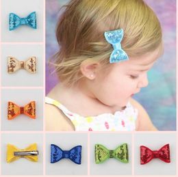 -Nouvelle Arrivée bébé mini petits arc clips pinceaux de cheveux blingbuant barrettes de cheveux brillant paillettes pour enfants