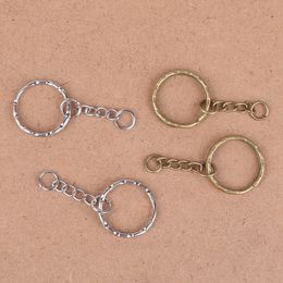 High quality Antique Silver Copper keyrings Band Chain key Ring DIY Keychain Accessories Material Accessories free shipping