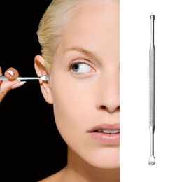 500pcs Stainless Steel Ear Spoon Earpick Wax Removal Ear Cleaning Tools Ears Safety Earpick Dig Ear Care Cleaning Device Round