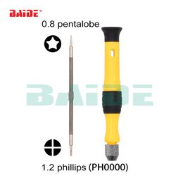 New Double Head 2 in 1 Combination Screwdriver 1.5 Phillips PH0000 PH000 0.6Y 0.8 1.2 Pentalobe Screwdriver for iPhone XS iPad 1400pcs/lot