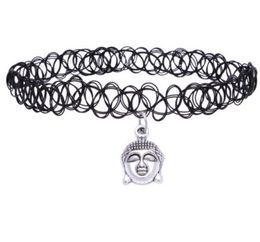 Encanto de Harry Potter en un tramo Negro Collar Tatuaje Gargantilla Vintage Hippy Henna
