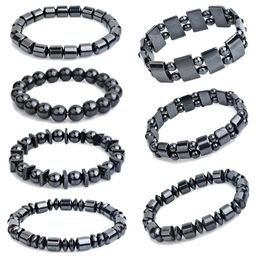 hot selling new Men Women Charm Black Magnetic Hematite Bracelet Fashion Accessorices Healthy Bracelets Jewellery Gifts Free DHL