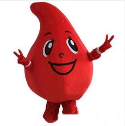 High quality Adult size Cartoon Mascot Costume red blood drop mascot halloween costume christmas Crazy Sale