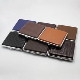 Newest Cigarette Cases Metal PU Leather Storage Box High Quality Exclusive Design Moisture-proof Anti Fall Deformation Hot Sale DHL Free